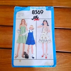 Vintage girls dress sewing pattern
